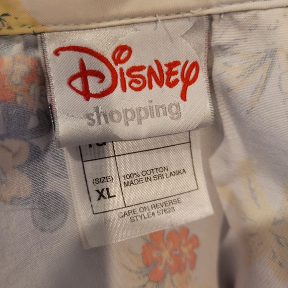 Mens Disney Shopping Shirt Aloha Tropical Hawaiian Size XL Cruise Surf Surfing - Picture 7 of 7